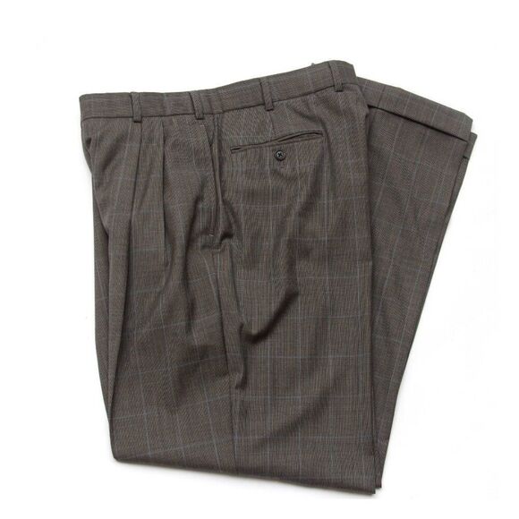 46L Jos A Bank 2 Piece Suit Blazer Sportcoat 36W Pants Grey Wool D090510 - Picture 12 of 16